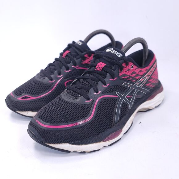 Asics Gel-Cumulus 19 Athletic Lace Up Running Shoes Womens Size 8.5 T7B8N Black - Picture 1 of 8